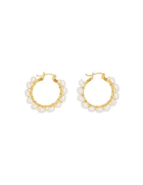 Arracadas Ablime Joyería con acabado brillante perla