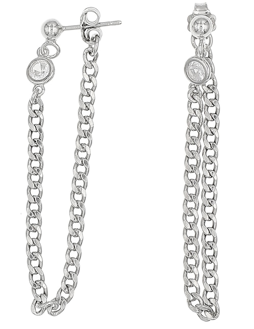 Aretes de plata P 925 con acabado brillante circonita 1
