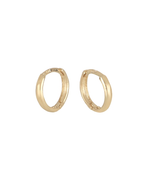 Arracadas Casal de oro amarillo 14 K con acabado liso