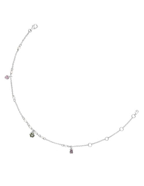 Pulsera Tous de plata p 925 con acabado pavé