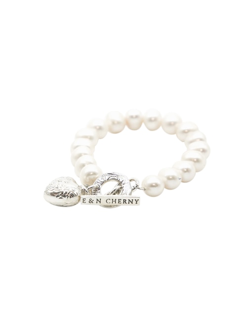 Pulsera E&N Cherny de plata con acabado texturizado