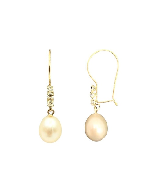 Aretes circulares Mancini de oro con acabado brillante zirconia