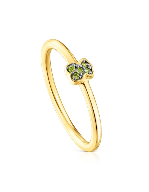 Anillo Motif P 925 de plata vermeil cristal brillante 1