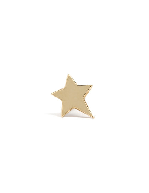 Piercing de estrella de oro con acabado brillante 1