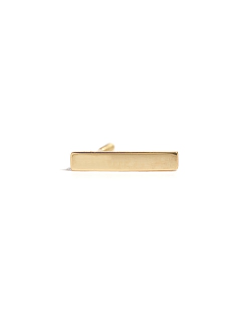 Piercing rectangulares de oro con acabado brillante 1