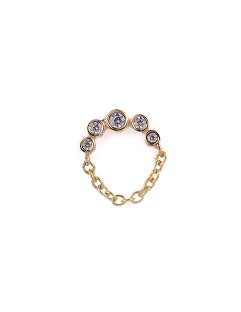 Piercing de oro 14 k con acabado pavé zirconia 1