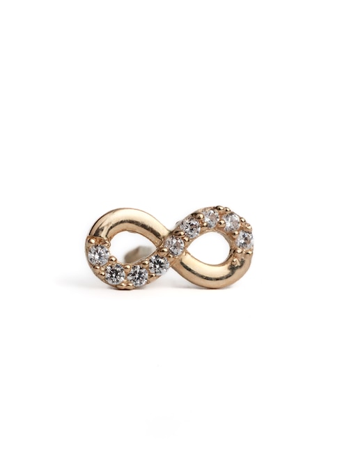 Piercing de infinito Ero Jewelry de oro con acabado brillante zirconia