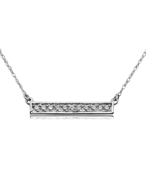 Collar Jayda de oro blanco 14 K