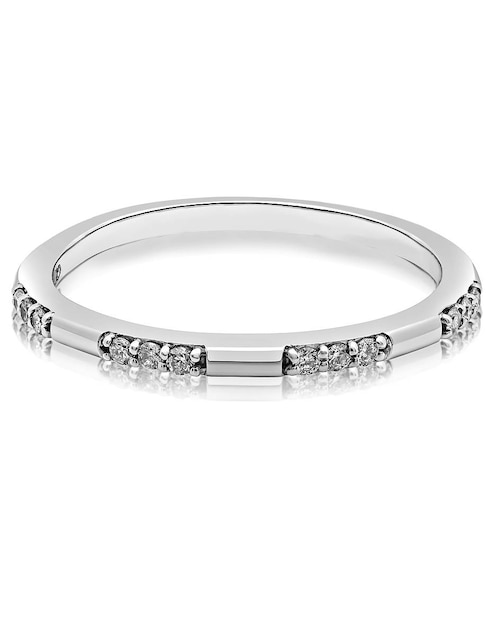 Anillo Jayda 14 k de oro blanco diamante brillante