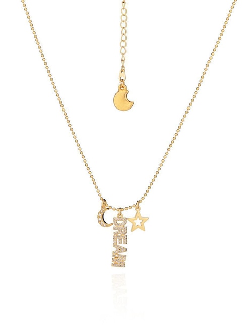Collar de luna y estrella Parisa Joyería zirconia
