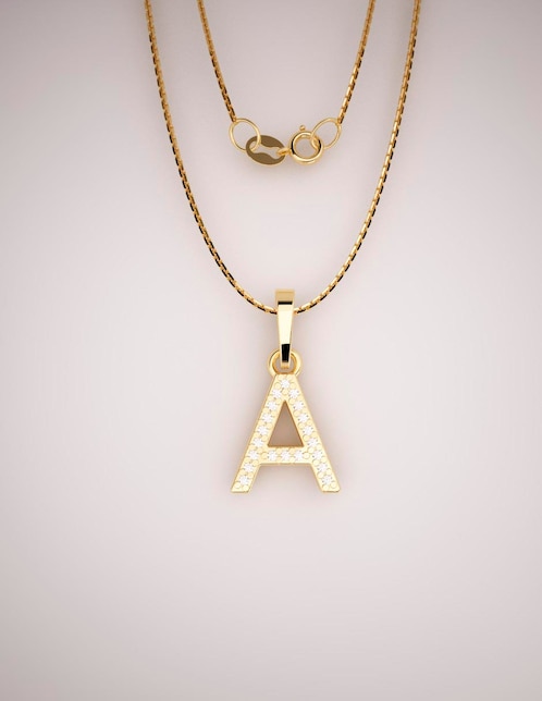Collar de letras de oro 1