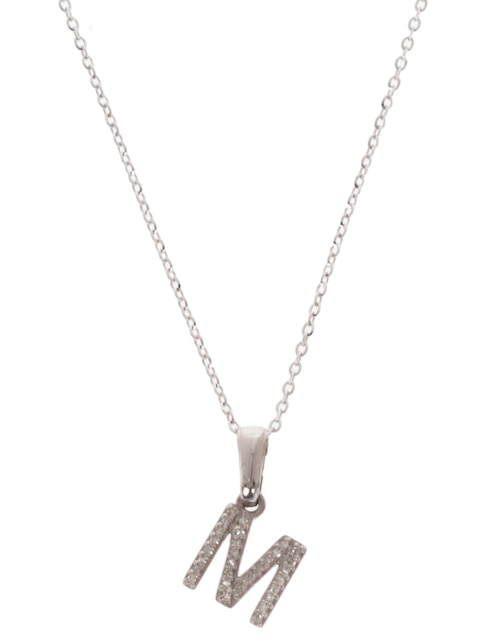 Collar de letras de oro blanco 1