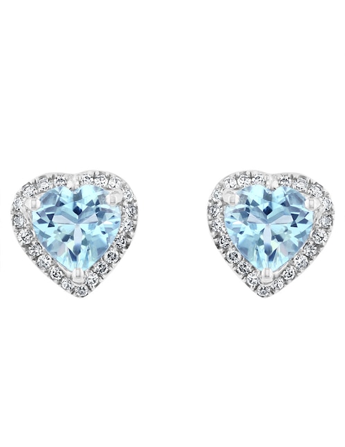 Broqueles de corazón Aquarius de oro diamante 1