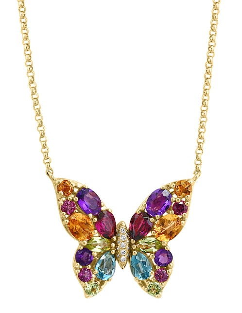 Collar de mariposa Effy Mosaic de oro 14 K