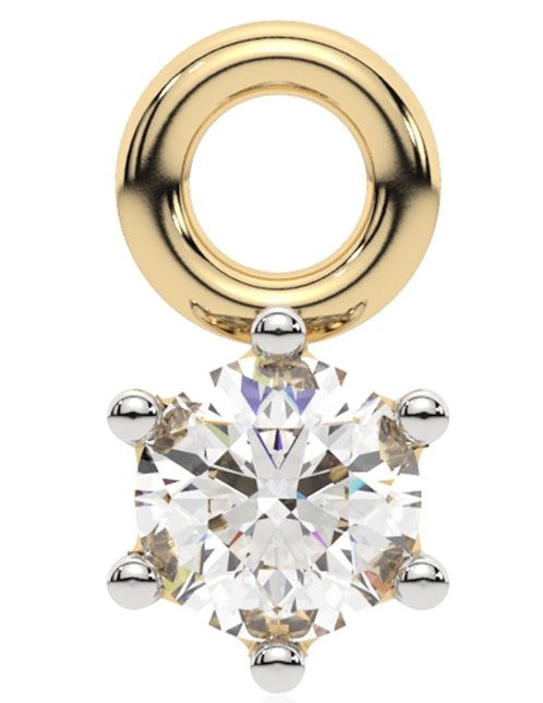 Dije de bola Stackis de oro amarillo 14 k diamante