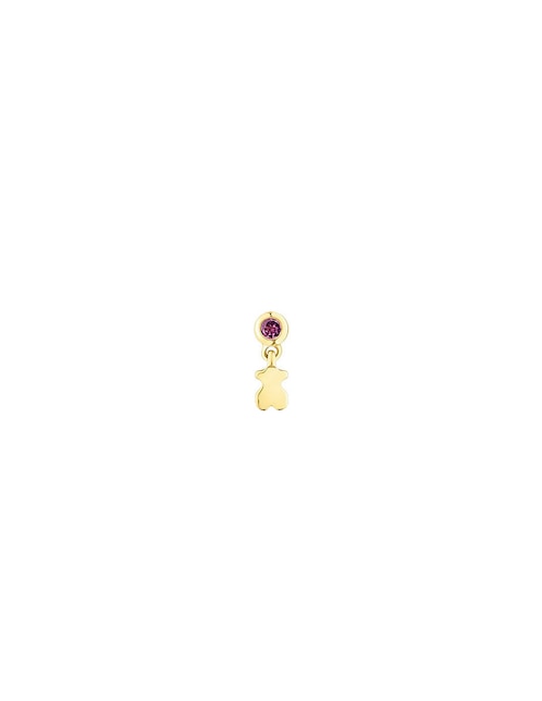 Piercing de oso Tous Cool Joy de oro amarillo 18 k rodolita