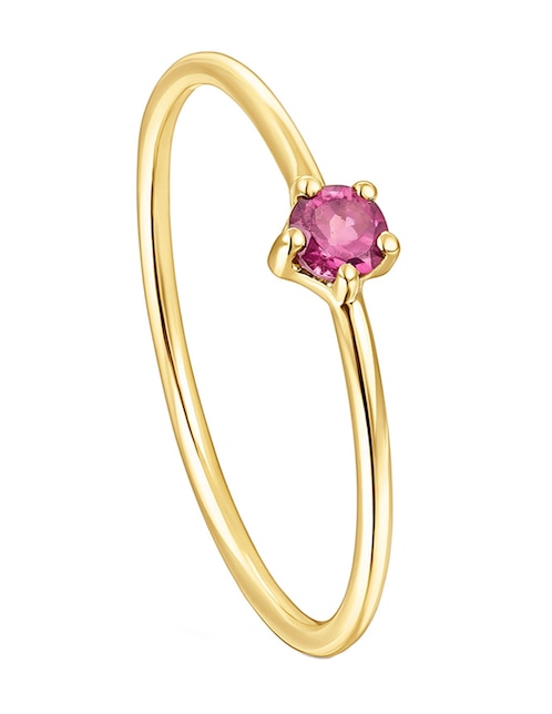 Anillo Tous Cool joy Liverpool rodolita con acabado baño de oro 18 k