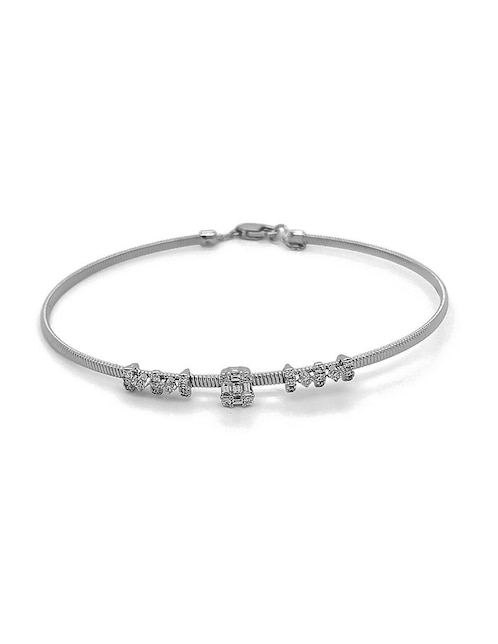 Pulsera Amore Mio de oro blanco con diamante Amore Mio!