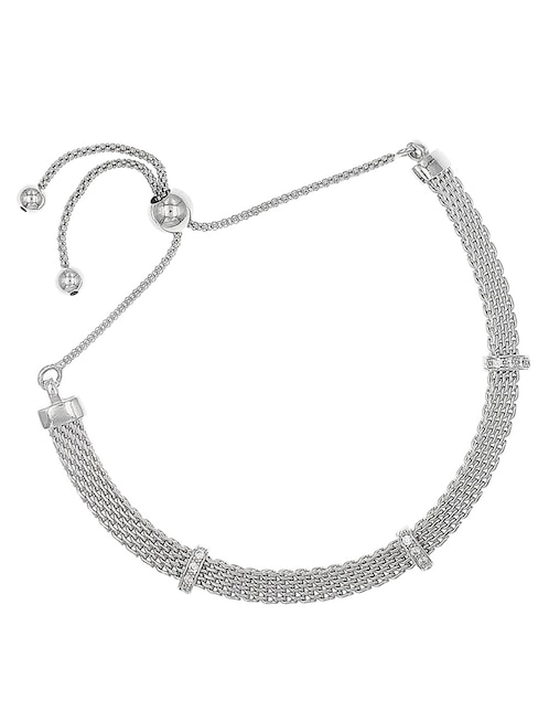 Pulsera Silvex Spa de plata P 925 con acabado baño rodio