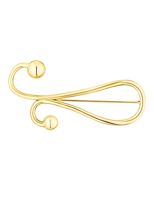 Broche Tous curvo de plata P925