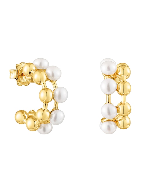 Arracadas Tous Gloss con acabado baño de oro perla