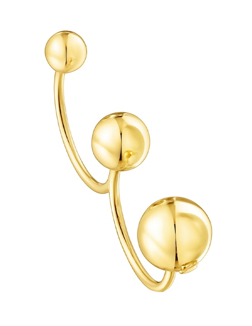 Anillo semicircular Tous Plump P 925 de plata vermeil brillante