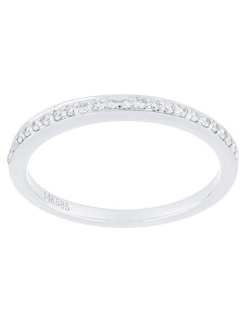 Anillo Valoro Piedras Naturales 14 k de oro blanco diamante brillante