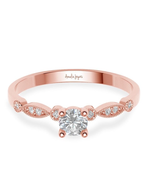 Anillo de compromiso de oro 14 k 1