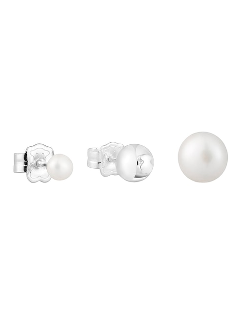 Aretes Tsuri de plata P 925 perla