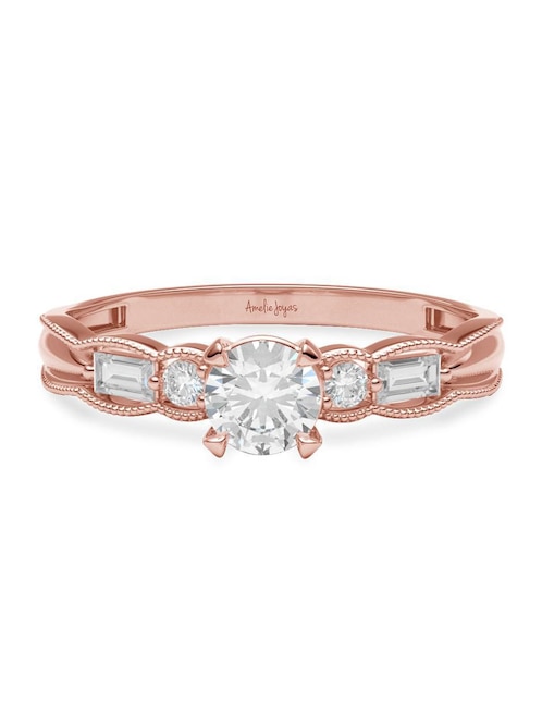 Anillo de compromiso de oro 14 k 1