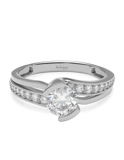 Anillo de compromiso de oro 14 k 1