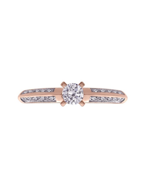 Solitario de oro 14 k Genova diamante 1