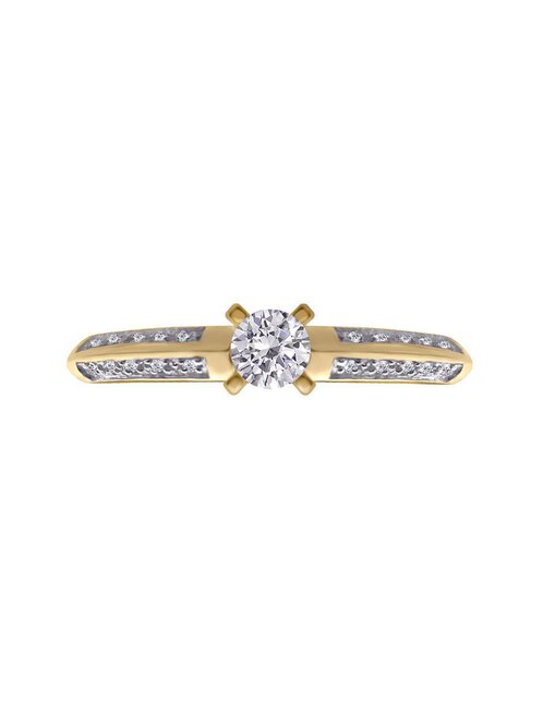 Solitario de oro 14 k Genova diamante