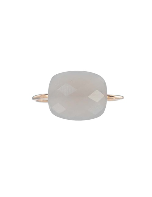 Anillo ovalado Morganne Bello Victoria 18 k de oro amarillo piedra lunar brillante