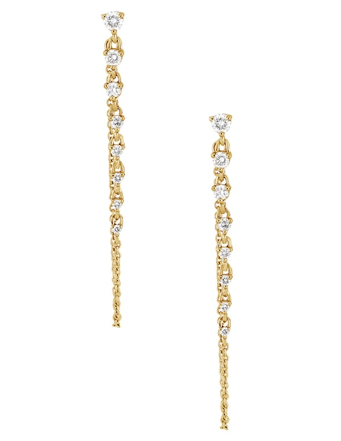 Aretes de oro con acabado brillante diamante 1