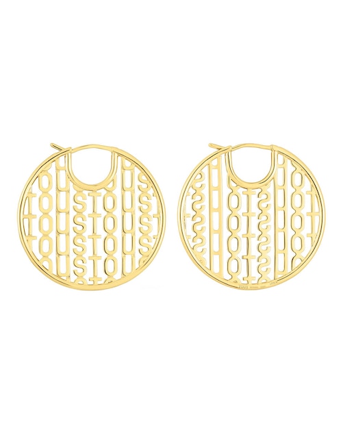 Aretes de aro redondos Tous Logo
