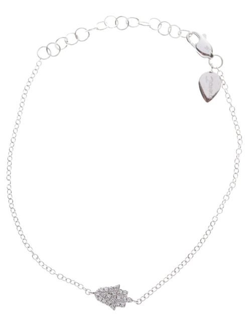 Pulsera de oro blanco con diamante 14 k 1