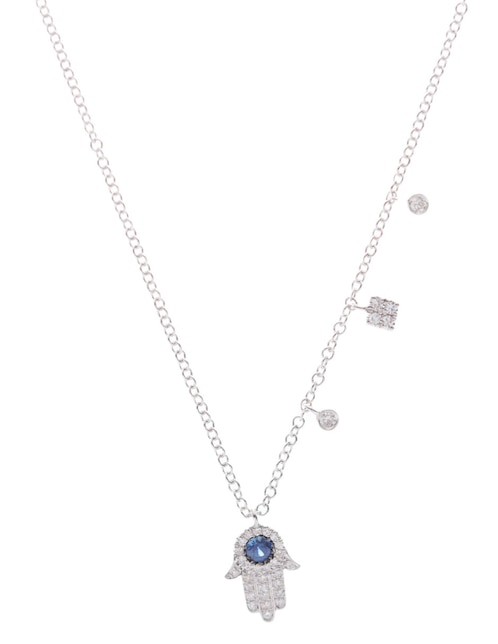 Colgante de mano de oro blanco 14 K 1