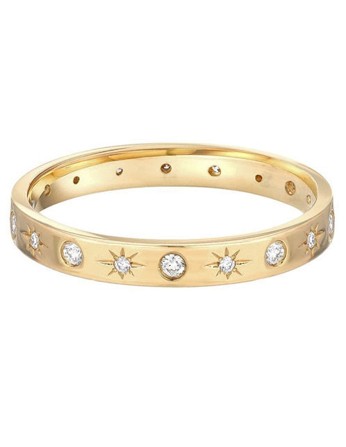 Anillo Zoe Lev 14 k de oro diamante brillante
