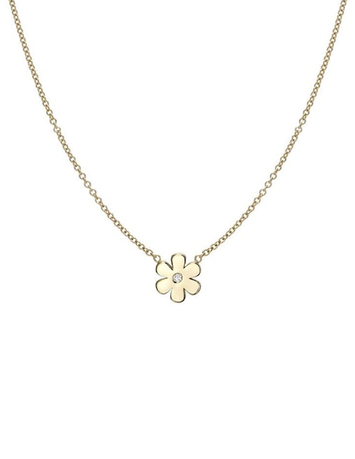 Collar de flor de oro 14 K 1
