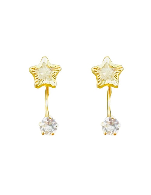 Piercing de estrella Mancini de oro con acabado brillante zirconia