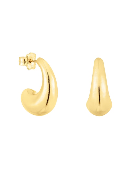 Aretes de aro redondos Tous Balloon de oro con acabado brillante