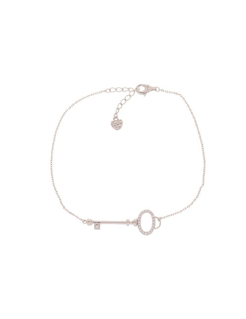 Pulsera de oro blanco 14 K con acabado pulido 1