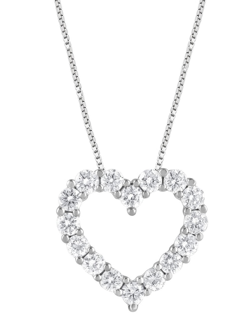 Collar con dije de corazón de oro 14 K 1