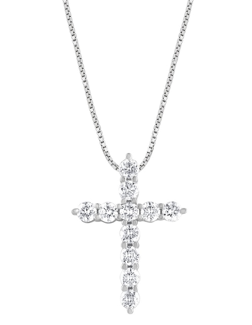 Collar con dije de cruz de oro 14 K 1