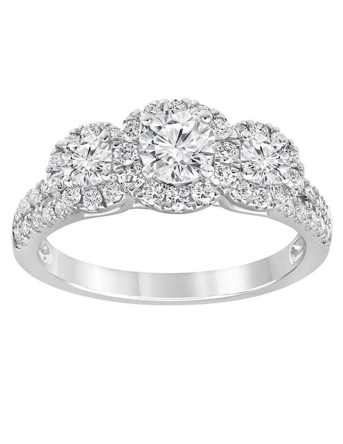 Anillo de compromiso de oro blanco 14 k 1
