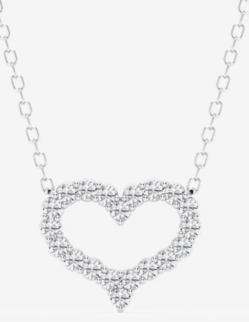 Collar de corazón Ayla de oro 14 k