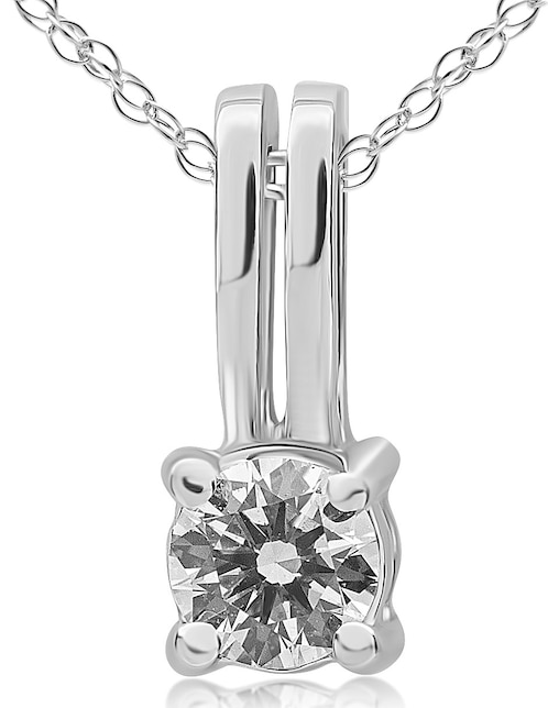 Collar de oro blanco 14 K 1