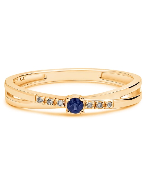 Anillo de compromiso de oro amarillo 14 k esmeralda 1