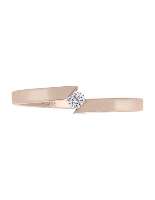 Solitario de oro 14 k Aime diamante 1